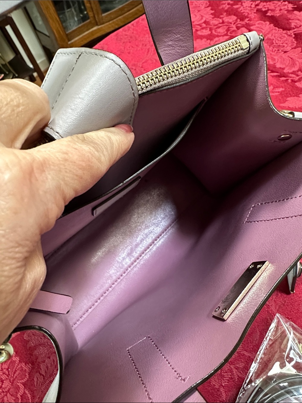 Kate Spade Lavender & Lilac Small Tote w/ Strap - Picture 8 of 9